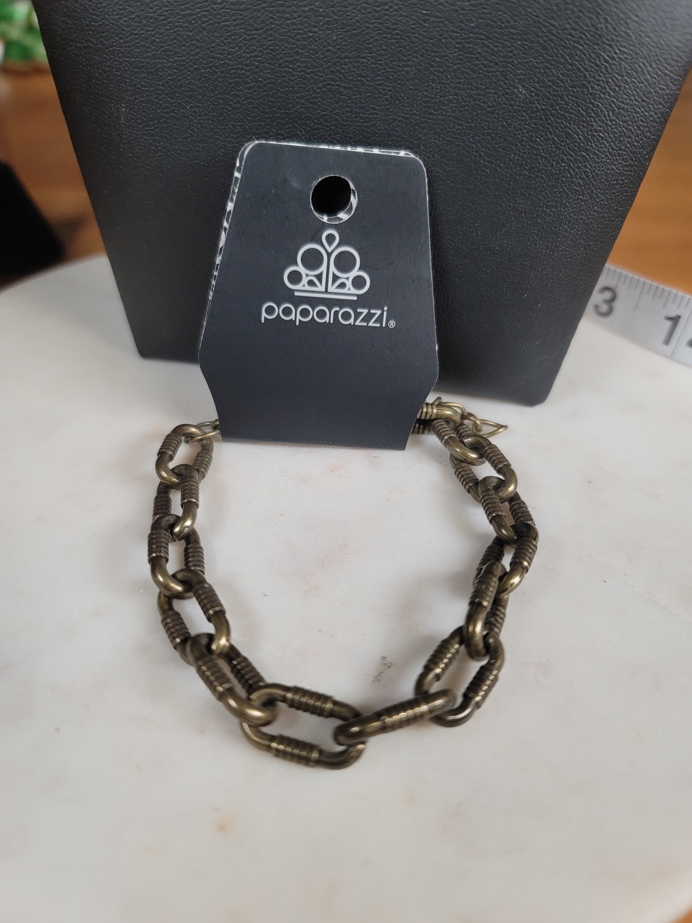 paparazzi Antique Brass-Tone Linked Chain Bracelet